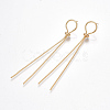 Brass Tassels Stud Earrings KK-S350-044G-1