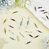 36Pcs 9 Styles Natural Mixed Gemstone Connector Charms PALLOY-AB00132-4