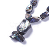 Natural Abalone Shell/Paua ShellBeaded Necklaces NJEW-F255-01-4
