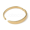 304 Stainless Steel Grooved Hinged Bangles for Women BJEW-U002-10G-4