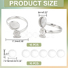 PandaHall Elite DIY Blank Dome Open Ring Making Kit STAS-PH0004-65-2