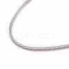 Anti-Tarnish Rhodium Plated 925 Sterling Silver Wheat Chains Necklace for Women STER-I021-07P-3