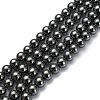 Non-Magnetic Synthetic Hematite Beads Strands X-G-H1624-8mm-2-1