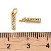 Brass Micro Pave Grade AAA Cubic Zirconia Charms ZIRC-P067-11G-I-NR-3