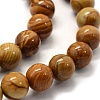 Natural Wood Lace Stone Beads Strands X-G-G763-05-4mm-3
