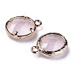 Faceted Synthetic Rose Quartz Charms G-N326-68-2