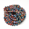 Baking Painted Glass Beads Strands DGLA-Q023-6mm-DB60-01-3