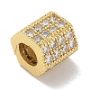 Rack Plating Brass Micro Pave Cubic Zirconia Beads KK-L224-035G-2