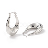 Brass Teardrop Thick Hoop Earrings for Women EJEW-I270-07P-2