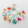 Tree of Life Printed Half Round/Dome Glass Cabochons X-GGLA-A002-30mm-GG-2