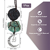 Natural Raw Tourmaline & Amazonite Pendant Decoration HJEW-WH0043-21A-2