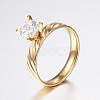 304 Stainless Steel Couple Rings RJEW-P057-06-9-2