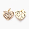 Brass Micro Pave Cubic Zirconia Pendants ZIRC-G148-06-4