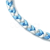 2Pcs 2 Colors Nylon Cord Braided Wave Cord Bracelets BJEW-JB10743-4