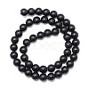Synthetic Black Stone Bead Strands G-R345-8mm-38-2