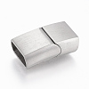 304 Stainless Steel Magnetic Clasps with Glue-in Ends X-STAS-F131-05P-1