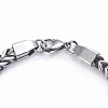 304 Stainless Steel Wheat Chain Bracelets X-BJEW-L673-004-AS-3