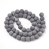 Natural Black Wood Lace Stone Beads Strands G-T106-013-3