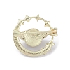 Rhinestone Planet with Star Brooch Pin JEWB-M027-01LG-02-3