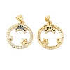 Brass Micro Pave Cubic Zirconia Pendants ZIRC-L103-033G-1