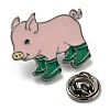 Pig in Rain Boots Enamel Pins JEWB-C021-01A-3