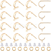 CREATCABIN 18Pcs Brass Round Stud Earrings Findings DIY-CN0002-91-1