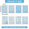 BENECREAT 8 Sheets 8 Styles Paper Ceramic Decals DIY-BC0012-05B-2