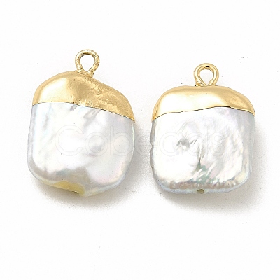 Baroque Natural Keshi Pearl Pendants PEAR-P004-18KCG-1