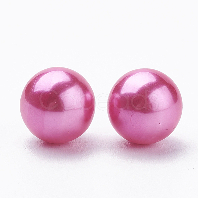 Eco-Friendly Plastic Imitation Pearl Beads MACR-S277-8mm-C06-1