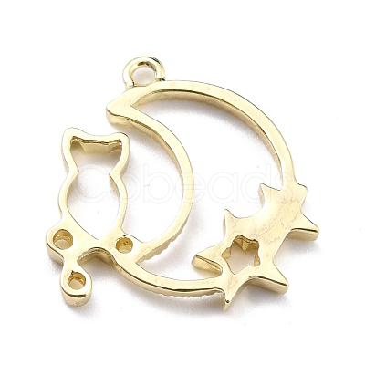 Alloy Open Back Bezel Pendants PALLOY-WH0072-89KCG-RS-1