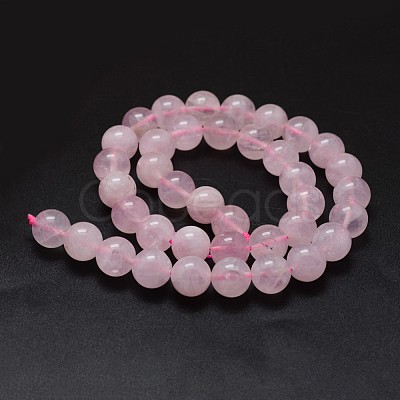 Natural Madagascar Rose Quartz Beads Strands G-K285-33-6mm-02-1