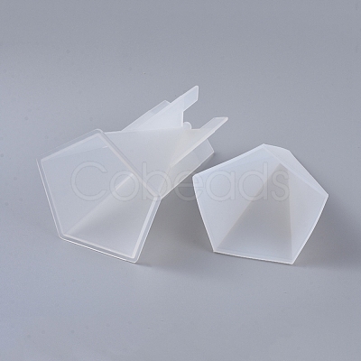 2PCS DIY Pentagonal Aromatherapy Candle Silicone & Plastic Molds DIY-F048-08-1