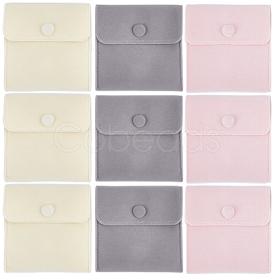 CRASPIRE 3 Colors Square Velvet Jewelry Bags TP-CP0001-03A-1