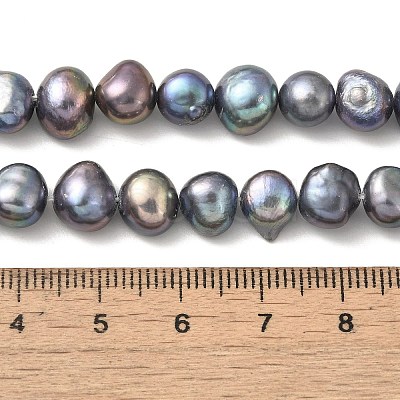 Dyed Natural Cultured Freshwater Pearl Beads Strands PEAR-A006-09E-1