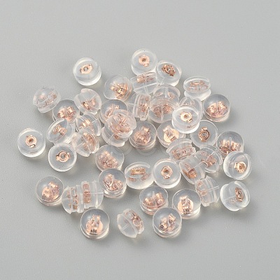 Sterling Silver Silicone Cover Ear Nuts FIND-TAC0017-10RG-1