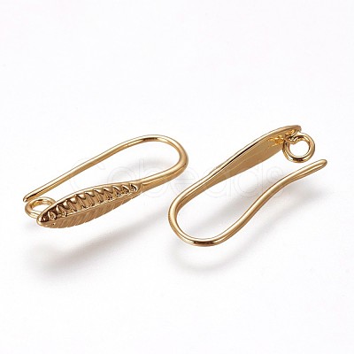 Brass Earring Hooks KK-L177-26G-1