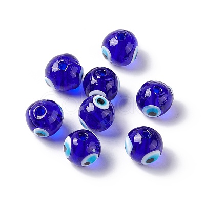 Handmade Evil Eye Lampwork Beads LAMP-F025-03B-1