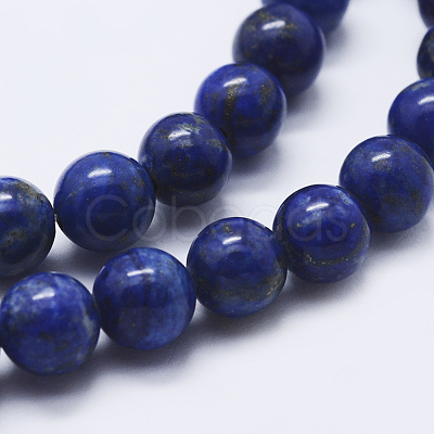 Natural Lapis Lazuli Beads Strands G-P348-01-8mm-1