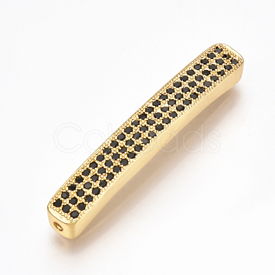 Brass Micro Pave Cubic Zirconia Beads ZIRC-T004-45G-1