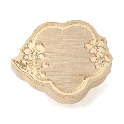 Geometric Flower Frame Brass Stamp Heads AJEW-H149-01G-05-1