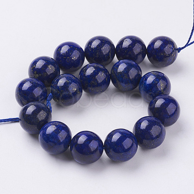 Natural Lapis Lazuli Beads Strands G-G087-12mm-1