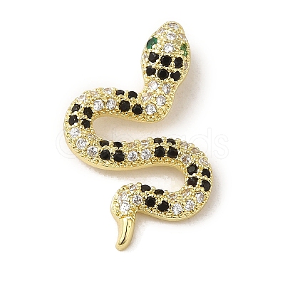 Brass Micro Pave Cubic Zirconia Pendant KK-R162-034A-G-1