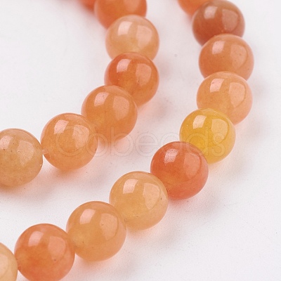 Natural Red Aventurine Beads Strands GSR6mmC023-1