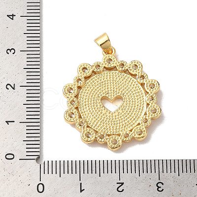 Brass Micro Pave Cubic Zirconia Pendants KK-K385-075G-1