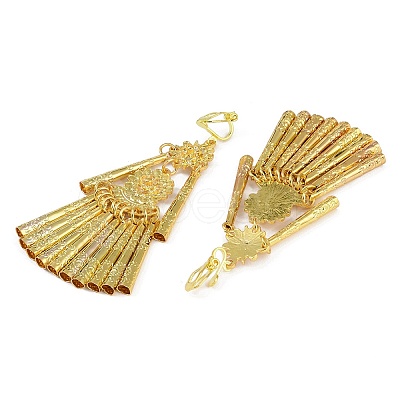 Bohemia Zinc Alloy Clip-on Earrings EJEW-C089-01G-G-1