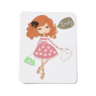 Rectangle Paper Hair Clip Display Cards CDIS-C004-03H-1