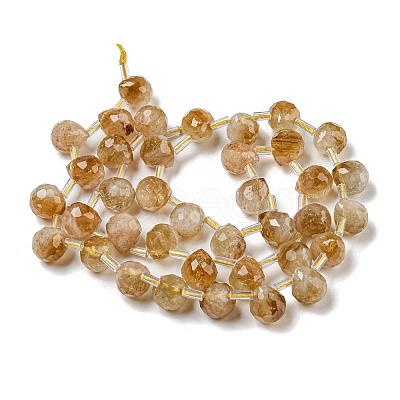 Natural Yellow Quartz Beads Strands G-H297-B10-02-1