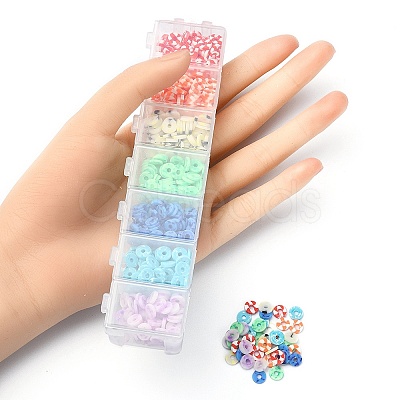 658Pcs 7 Colors Handmade Polymer Clay Beads CLAY-YW0001-78-1