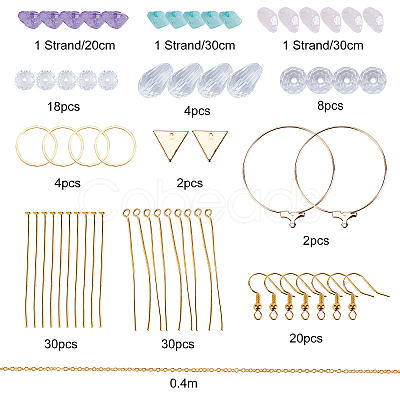 SUNNYCLUE DIY Chip Dangle Earring Making Kits DIY-SC0016-49-1