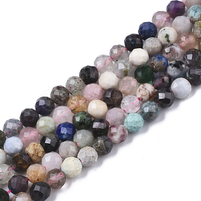 Natural Mixed Stone Beads Strands X-G-T108-39A-1